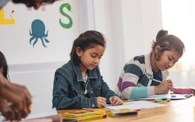 Children at an SEL school